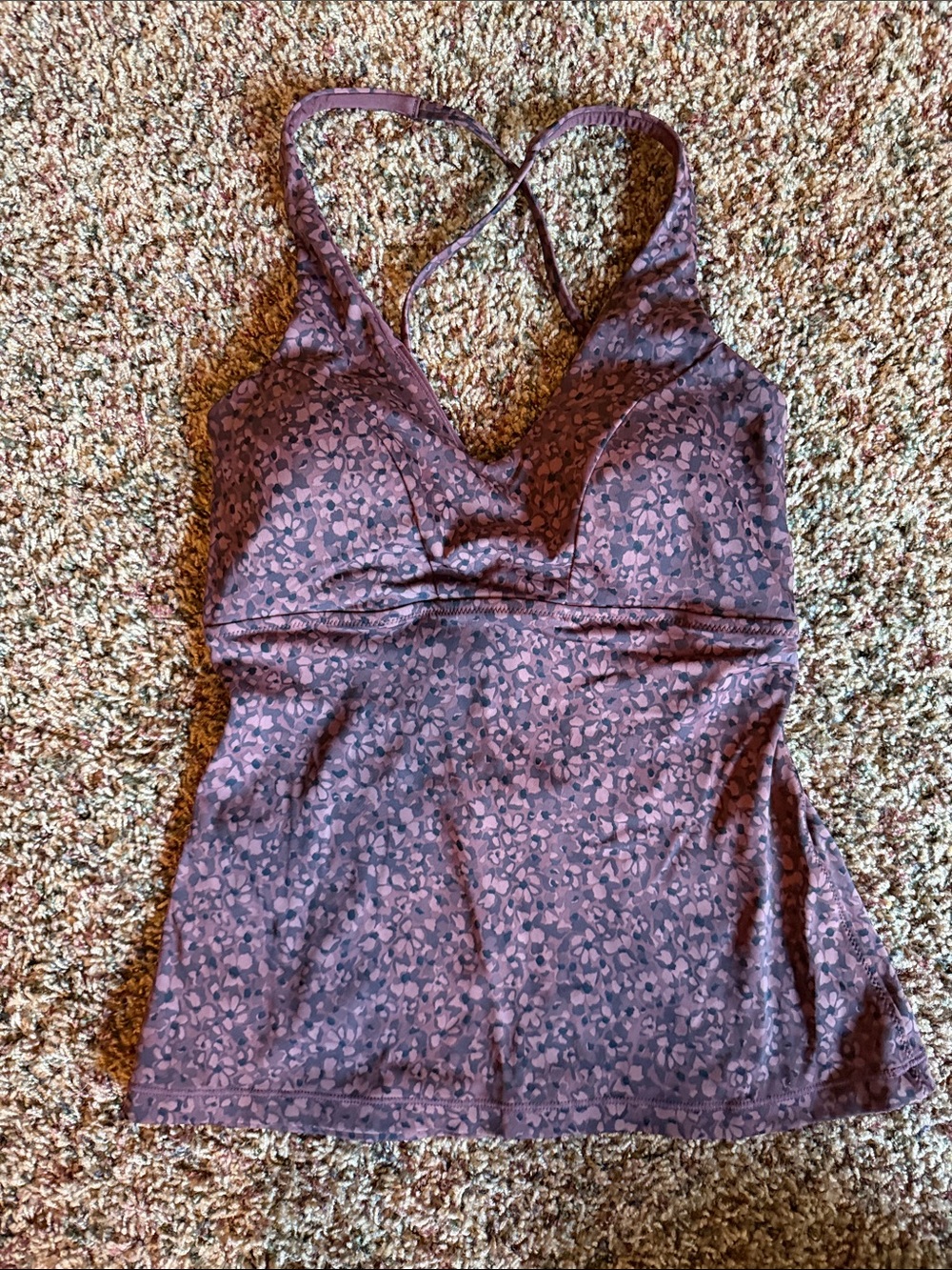 Athleta Triangle Tankini D/DD Medium V-Neck Swim Tank